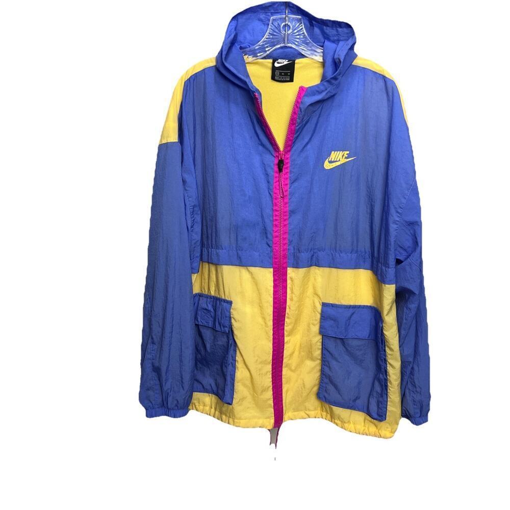 Nike Women’s Color Block Nylon Hoodie Jacket Size XL